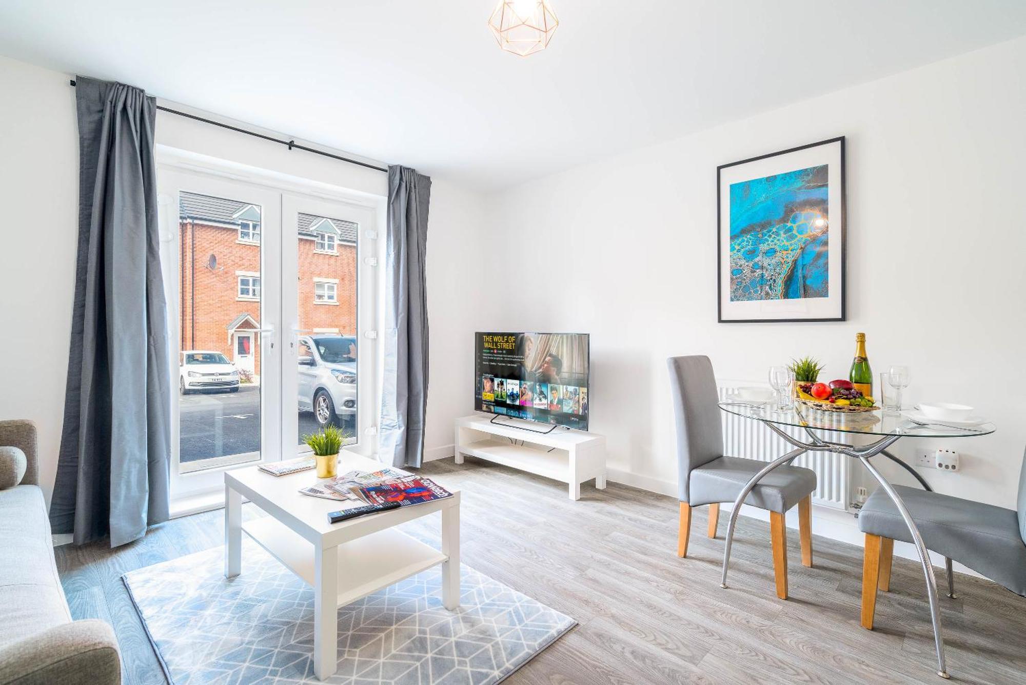 Appartement Luxury - Twin Beds - Selly Oak - Off-street Parking - Free Netflix & Wifi - Rated 9cc Birmingham